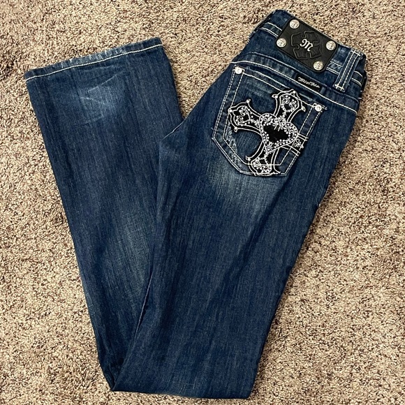 Miss Me Denim - Miss Me boot cut size 28 jeans rhinestones nice condition